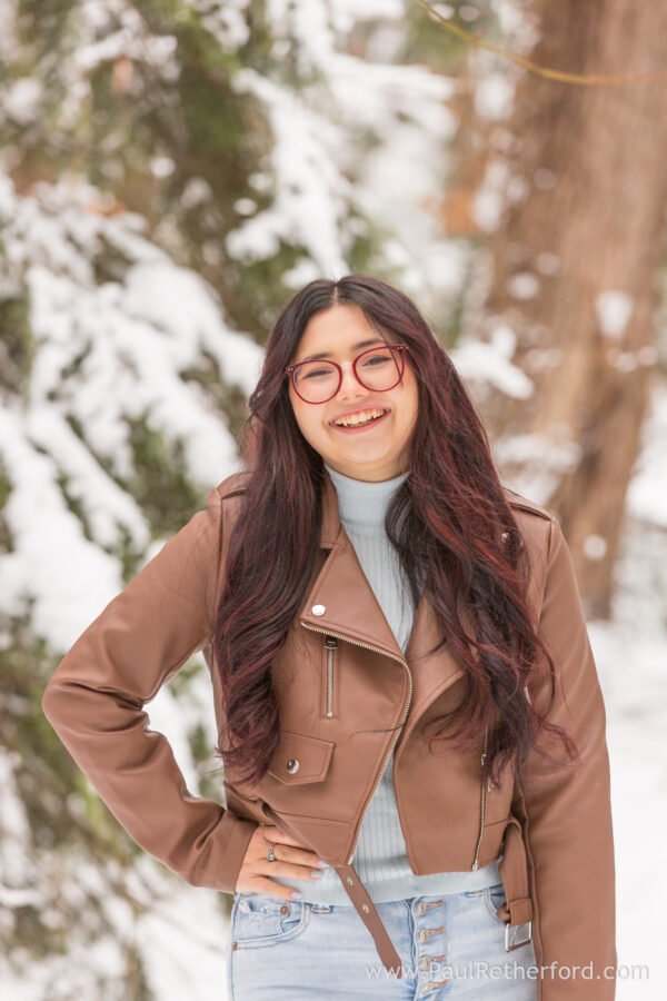 Winter snow senior high school photography Petoskey Northern Michigan