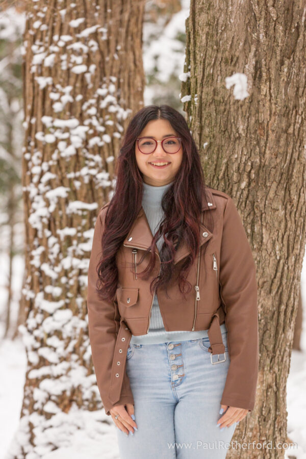 Winter snow senior high school photography Petoskey Northern Michigan