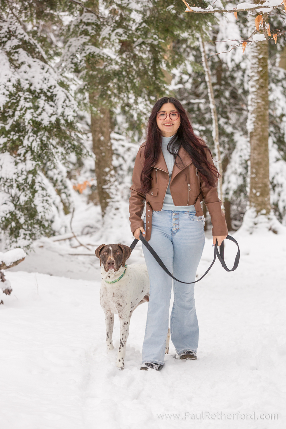 winter senior photo session