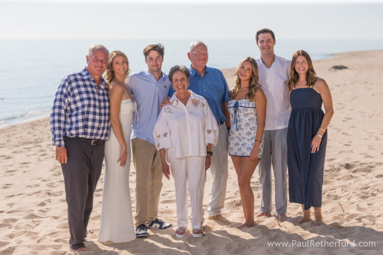 Harbor Springs family 80th birthday party photography beach session