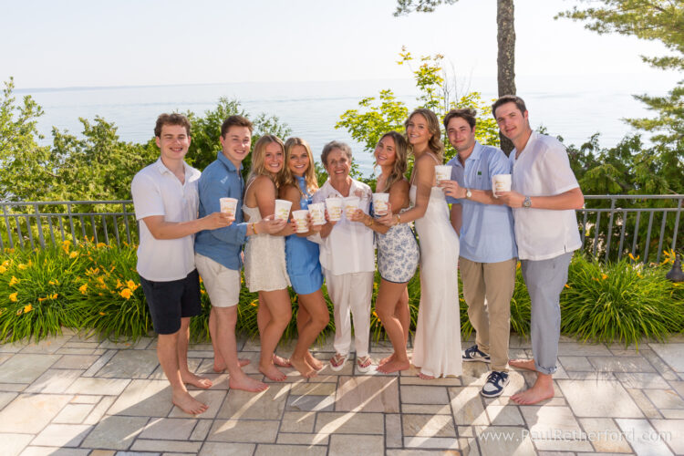 Harbor Springs family 80th birthday party photography beach session