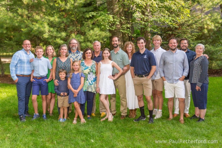 Mullet Lake large family photography session lake house rental property photographer