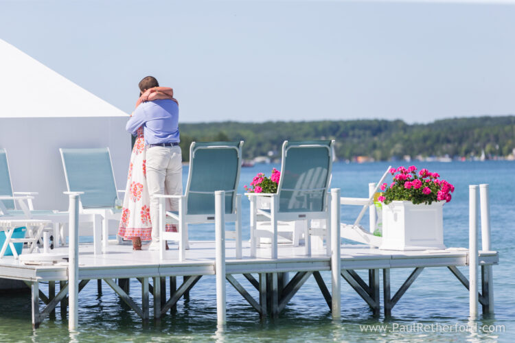 Engagement surprise Walloon Lake Northern Michigan Photography