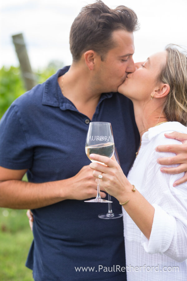 Aurora Cellars Leelanau Northern Michigan Surprise Engagement Wedding Photography
