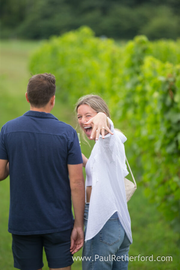 Aurora Cellars Leelanau Northern Michigan Surprise Engagement Wedding Photography