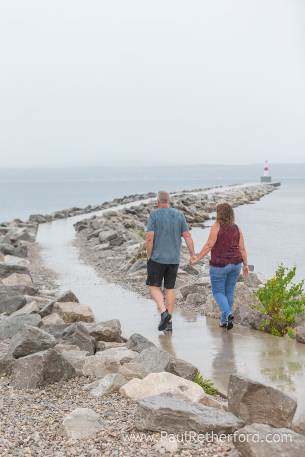 15-year Anniversary Photography Northern Michigan rainy day session Lake Michigan