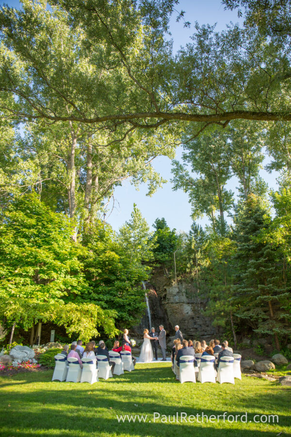 Intimate Wedding Petoskey Waterfall Area Photography