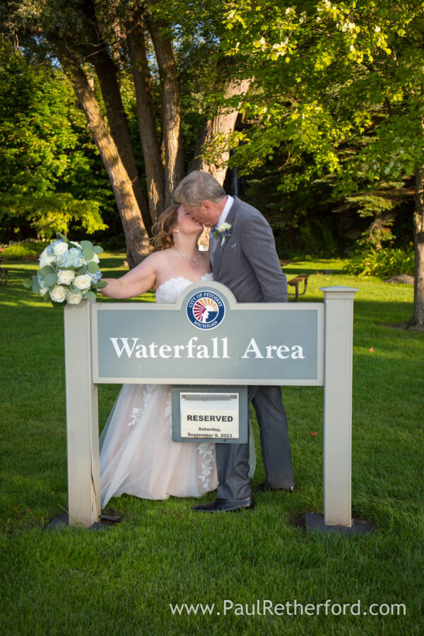 Intimate Wedding Petoskey Waterfall Area Photography