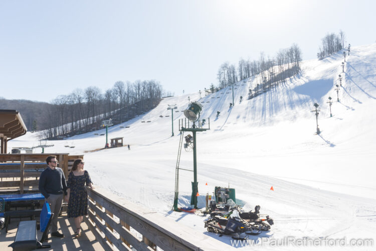 Winter Engagement Nub's Nob Ski Area Photography Harbor Springs