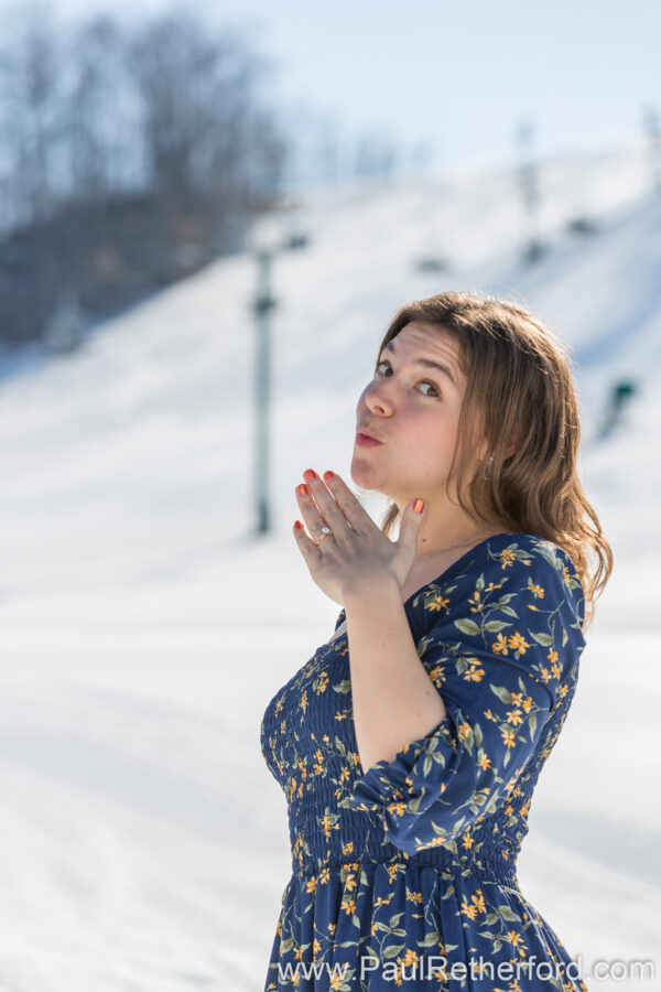 Winter Engagement Nub's Nob Ski Area Photography Harbor Springs