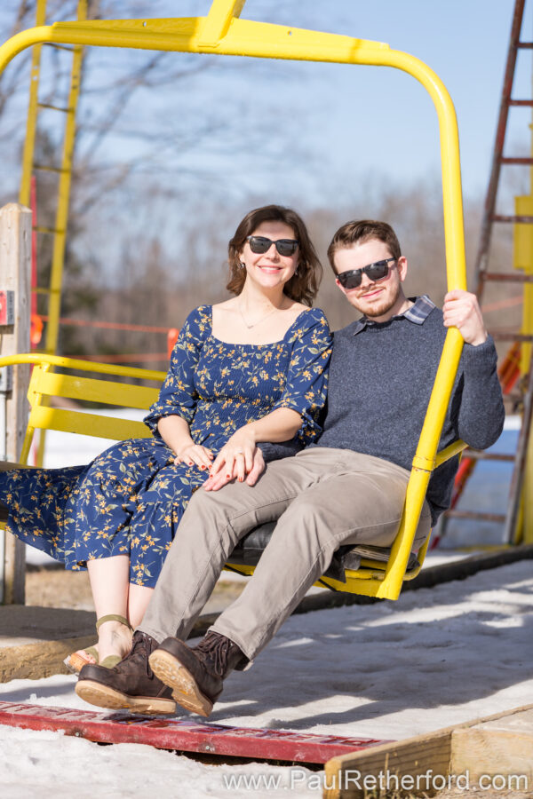 Winter Engagement Nub's Nob Ski Area Photography Harbor Springs