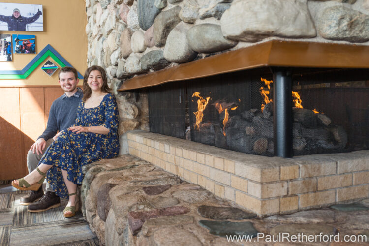 Winter Engagement Nub's Nob Ski Area Photography Harbor Springs