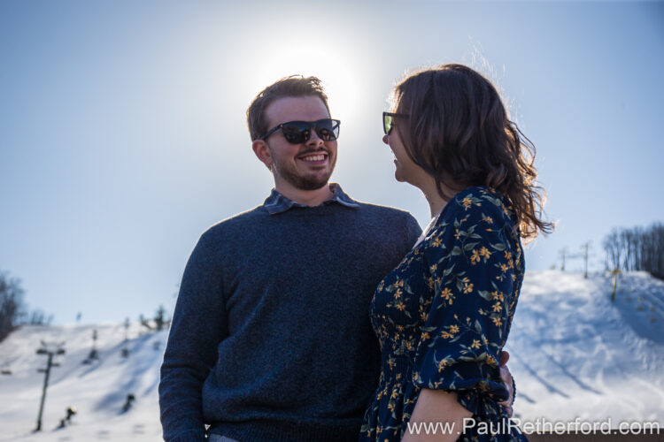 Winter Engagement Nub's Nob Ski Area Photography Harbor Springs
