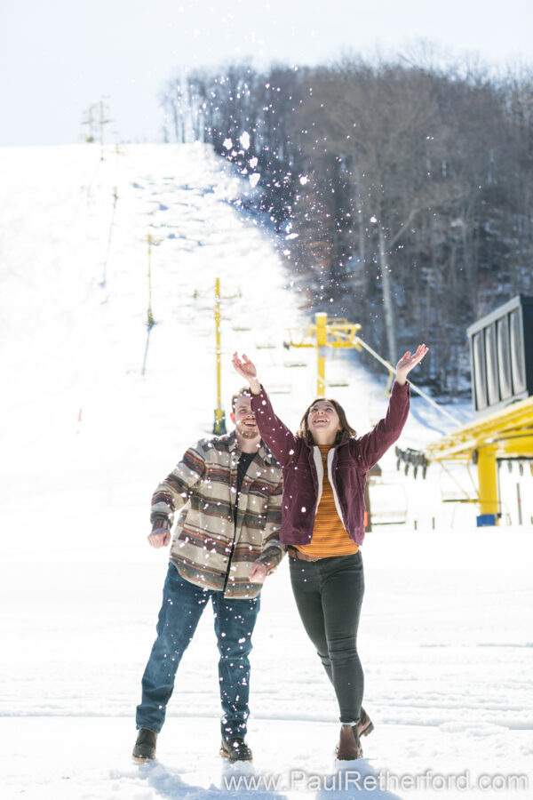 Winter Engagement Nub's Nob Ski Area Photography Harbor Springs