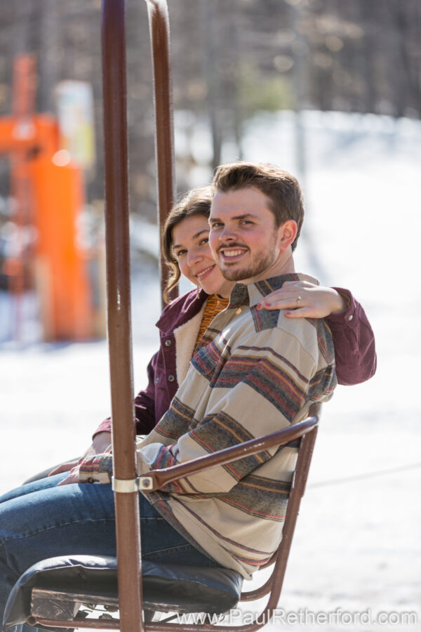 Winter Engagement Nub's Nob Ski Area Photography Harbor Springs