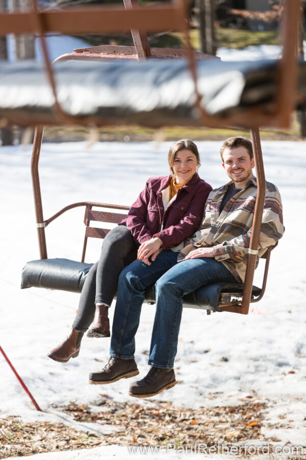 Winter Engagement Nub's Nob Ski Area Photography Harbor Springs