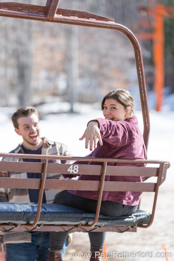 Winter Engagement Nub's Nob Ski Area Photography Harbor Springs