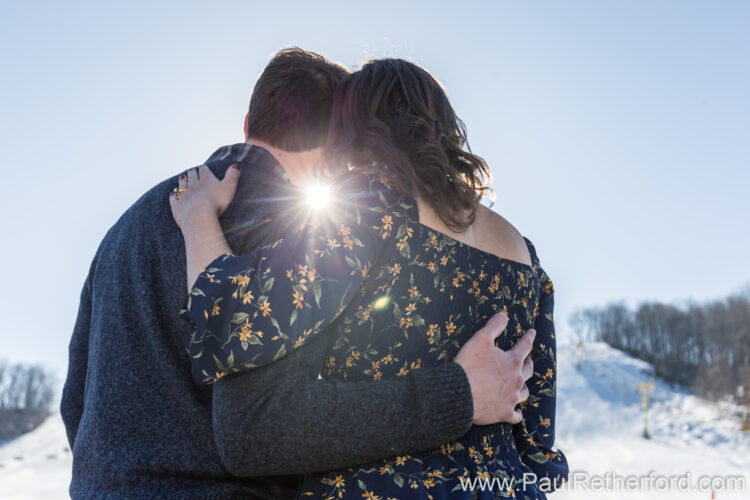 Winter Engagement Nub's Nob Ski Area Photography Harbor Springs