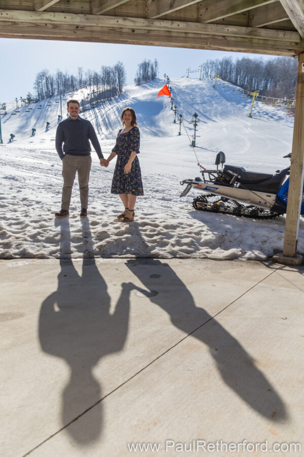 Winter Engagement Nub's Nob Ski Area Photography Harbor Springs