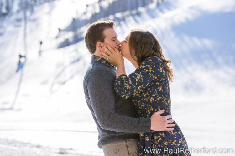 Winter Engagement Nub's Nob Ski Area Photography Harbor Springs