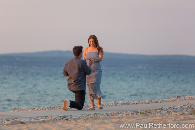 Surprise Engagement Bay Harbor Lake Michigan