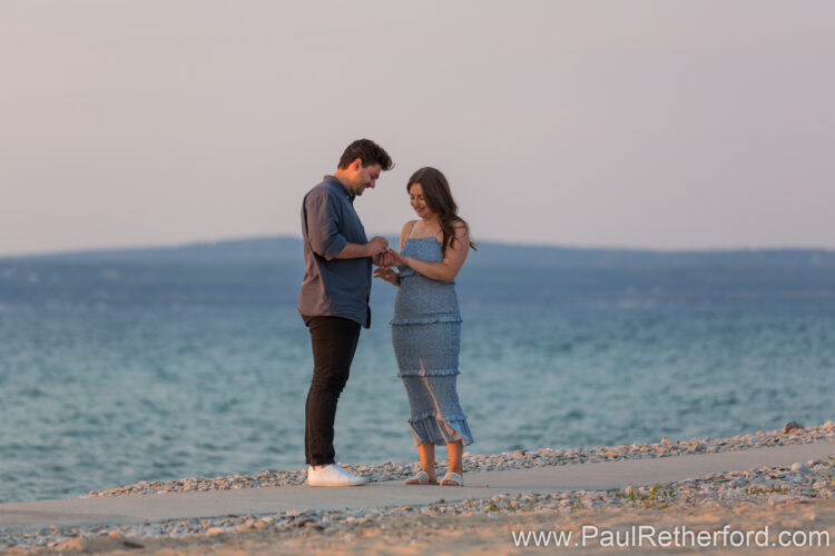 Surprise Engagement Bay Harbor Lake Michigan