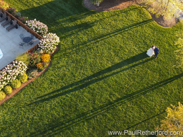 wedding northern michigan overview aerial photo