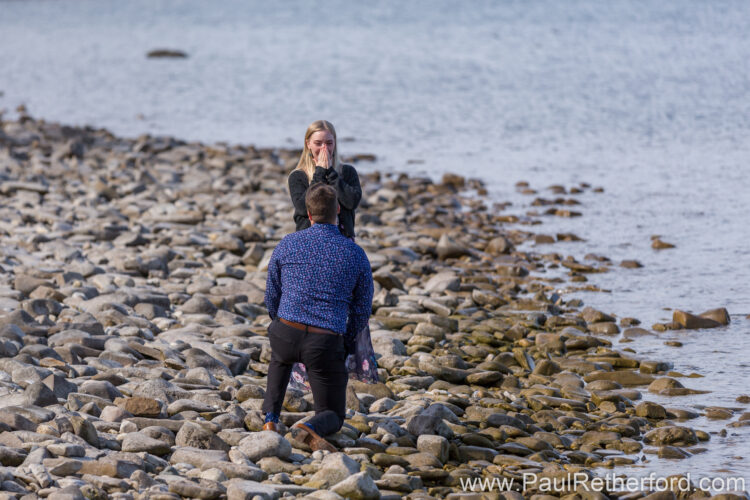 Surprise Engagement Petoskey Lake Michigan