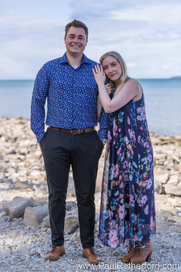 Surprise Engagement Petoskey Lake Michigan