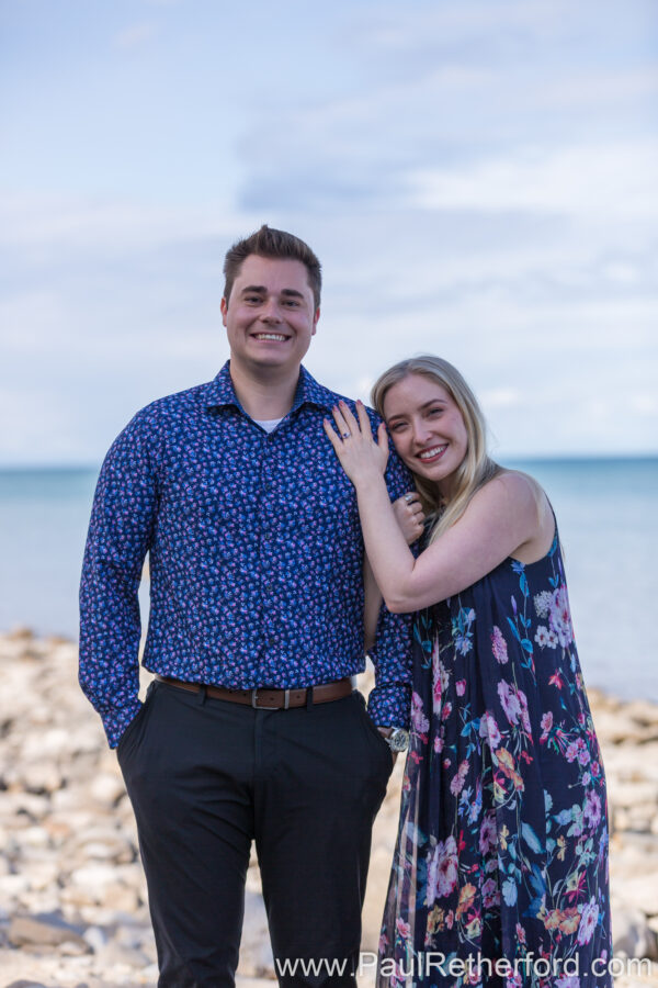 Surprise Engagement Petoskey Lake Michigan