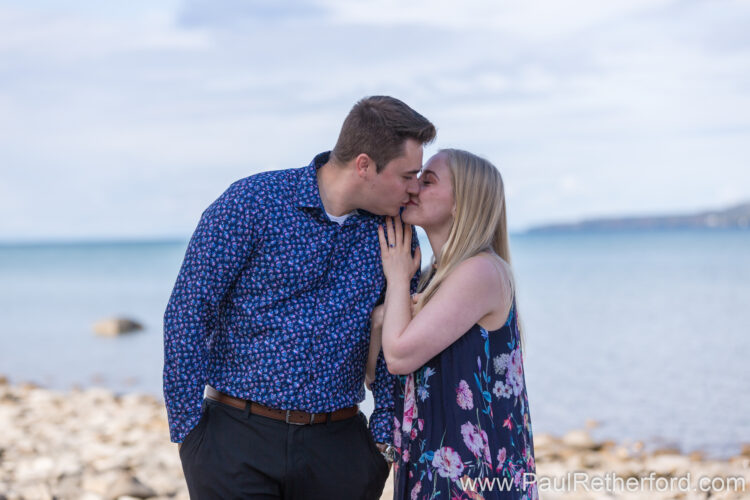 Surprise Engagement Petoskey Lake Michigan