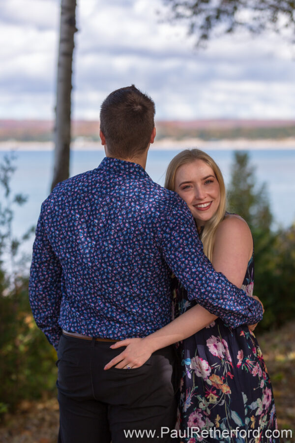 Surprise Engagement Petoskey Lake Michigan