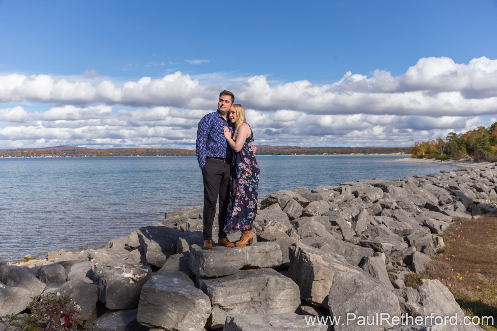 Surprise Engagement Petoskey Lake Michigan