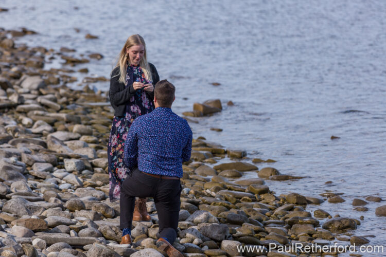 Surprise Engagement Petoskey Lake Michigan