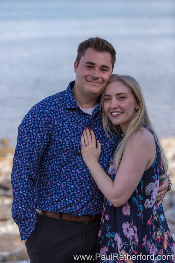 Surprise Engagement Petoskey Lake Michigan