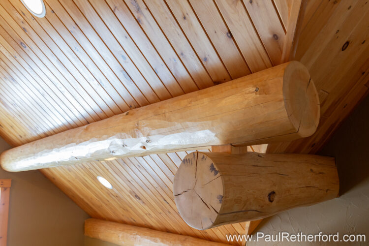 Winter Real Estate Photography Log Home