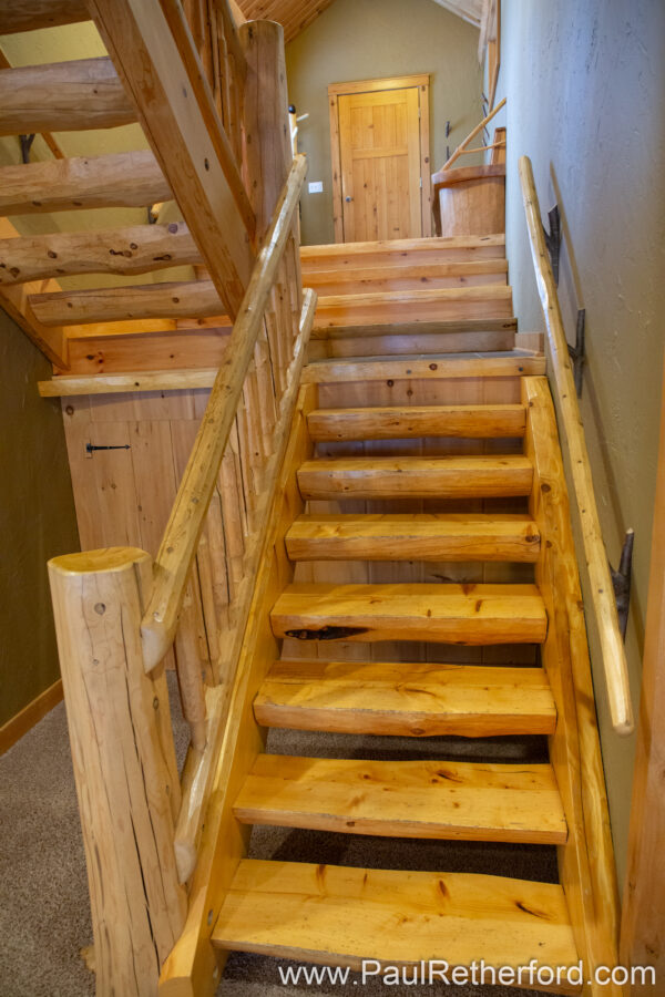 Winter Real Estate Photography Log Home