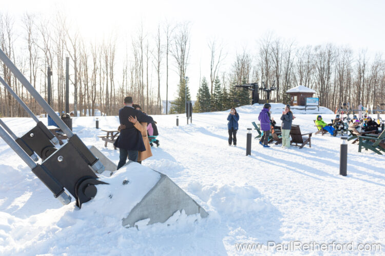 Engagement Boyne Mountain Skybridge Photography