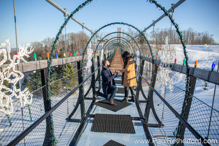 Engagement Boyne Mountain Skybridge Photography