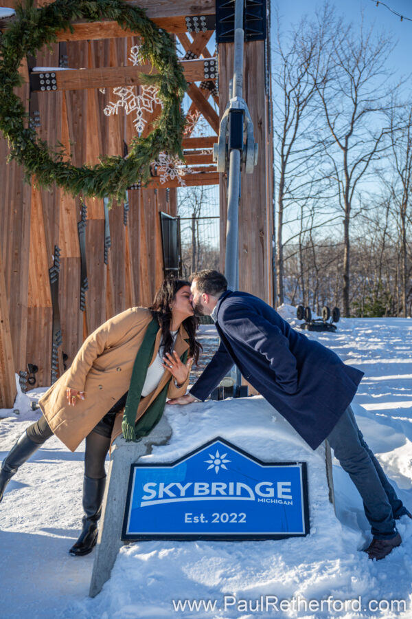 Engagement Boyne Mountain Skybridge Photography