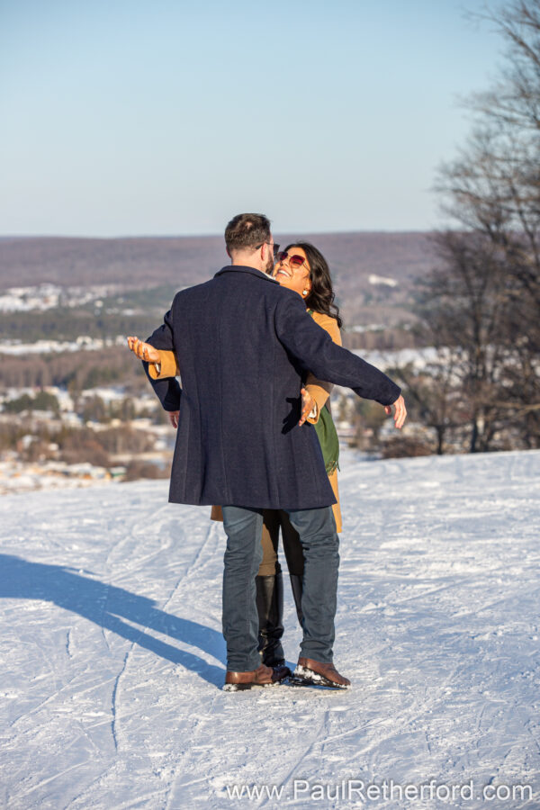 Engagement Boyne Mountain Skybridge Photography