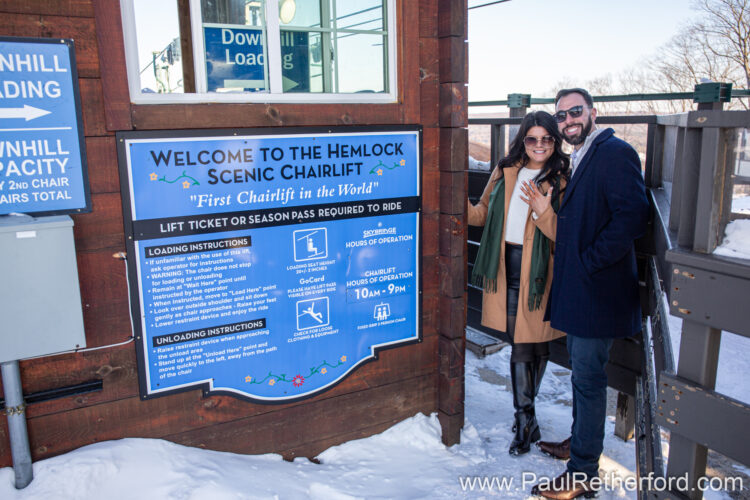 Engagement Boyne Mountain Skybridge Photography