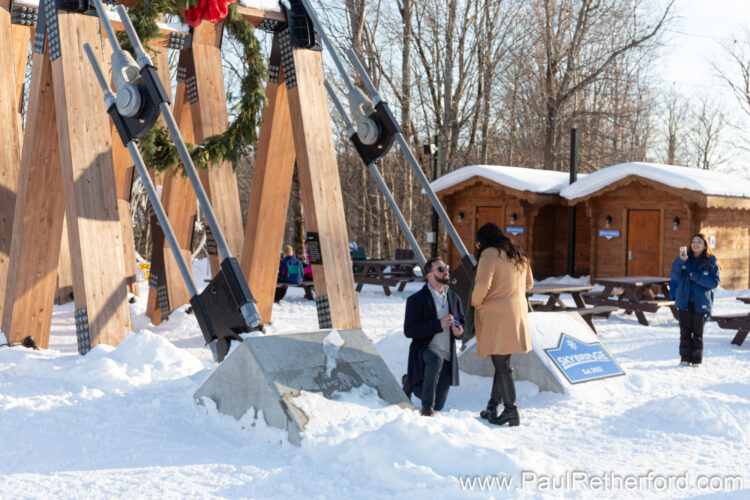 Engagement Boyne Mountain Skybridge Photography