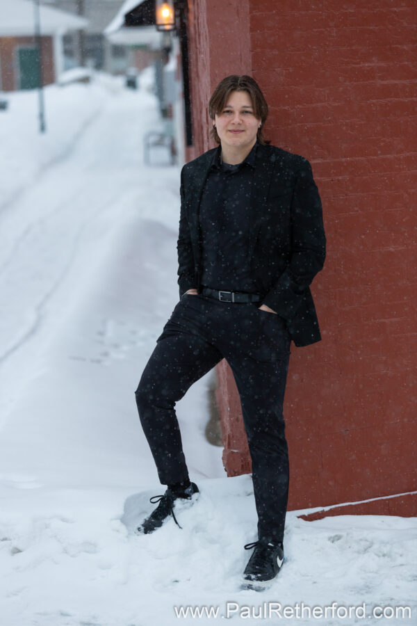Winter Senior Photography Session Petoskey MI