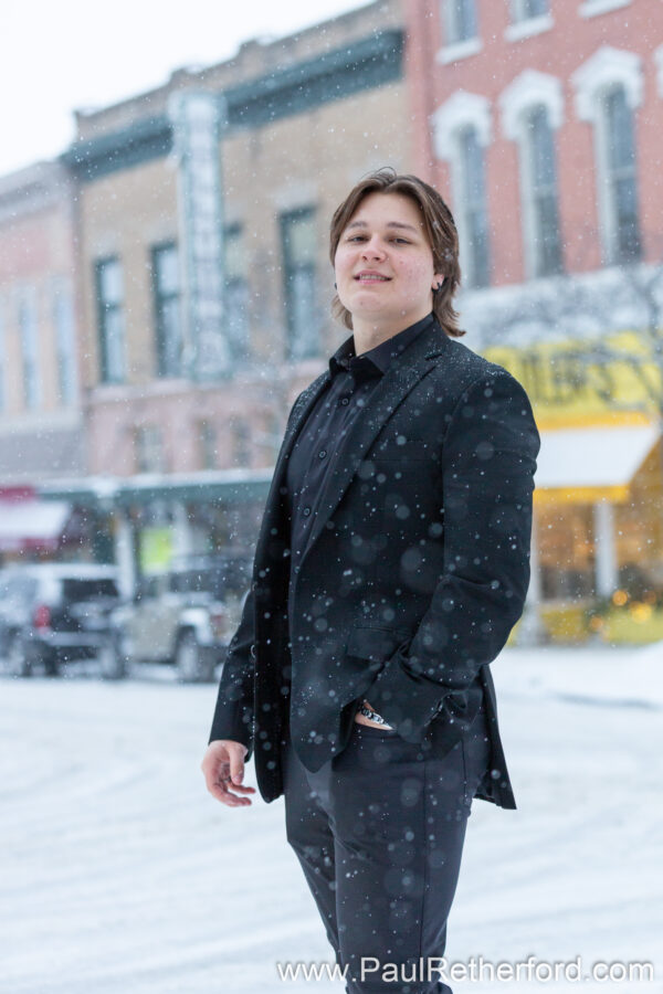 Winter Senior Photography Session Petoskey MI
