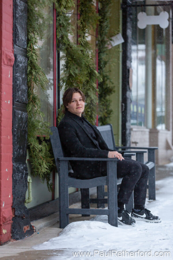 Winter Senior Photography Session Petoskey MI