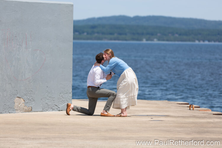 Petoskey Lighthouse Pier Bayfront Park Engagement