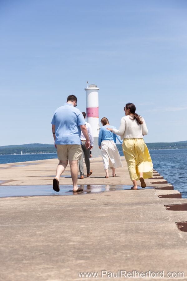 Petoskey Lighthouse Pier Bayfront Park Engagement