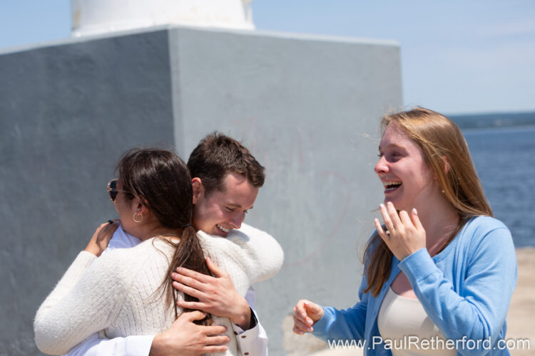 Petoskey Lighthouse Pier Bayfront Park Engagement
