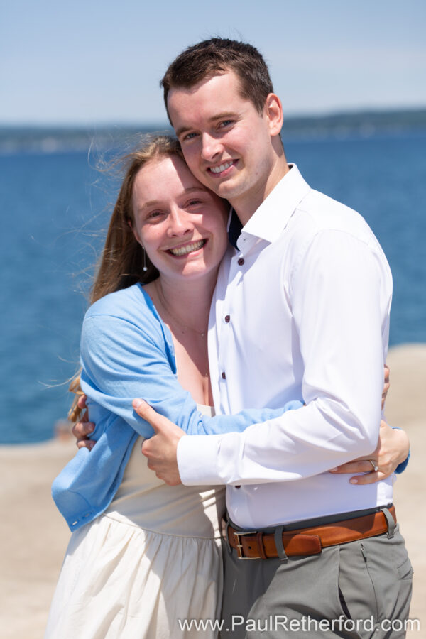 Petoskey Lighthouse Pier Bayfront Park Engagement